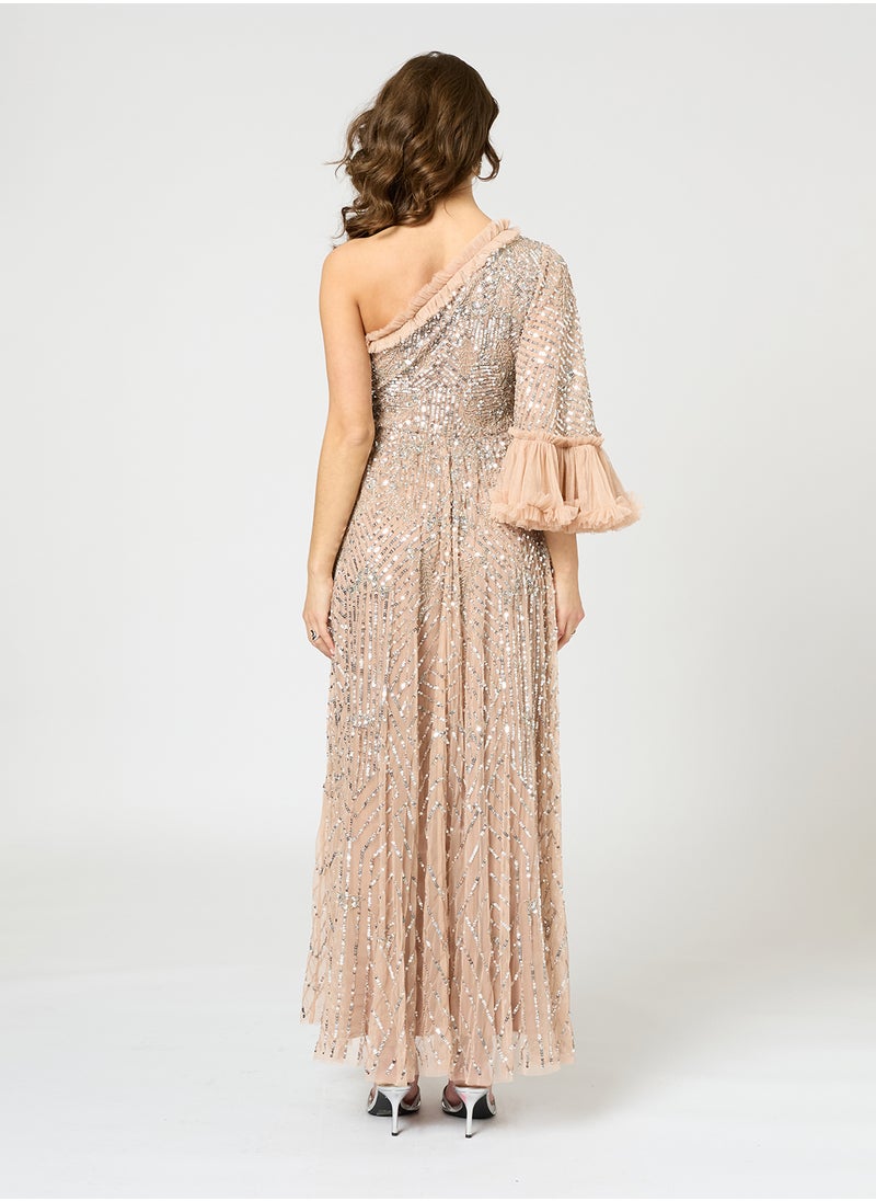 One-Shoulder Evening Dress