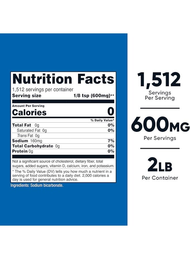 نوتريكوست، مسحوق بيكربونات الصوديوم، بدون نكهة، 2 رطل (907 غرام) - Image 2