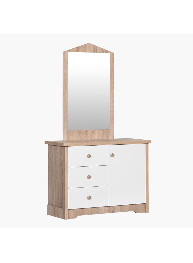 Home Box My House 3-Drawer Dresser with Mirror and Door - Image 4