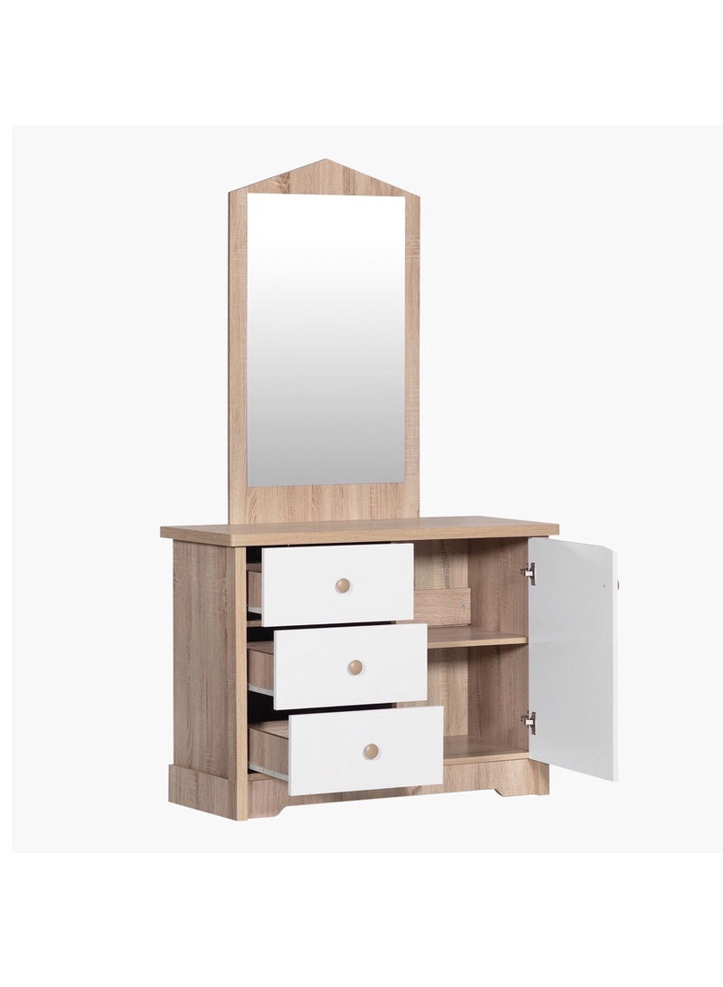Home Box My House 3-Drawer Dresser with Mirror and Door - Image 5