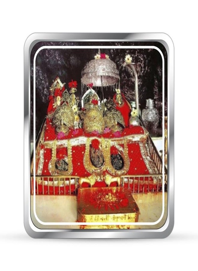 Silviya BIS Hallmarked 999 Pure Silver Mata Vaishno Devi Coin (20g) Square Shape - Divine Mother's Blessings - Spiritual Gift - Home Decor - With Certificate of Authenticity - Image 2