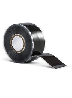 1inx10' Black Self-Fusing Silicone, Hose Repair Tape, Heavy Duty and Leak Proof Rubber Hose Tape, Pipe for Water, (0.5mm in Thickness)