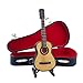 Dselvgvu Wooden Miniature Guitar with Stand and Case Mini Musical Instrument Guitar Replica Collectible Figurines Dollhouse Accessories Model Home Decoration Display Ornament 591x217x074 - Image 2
