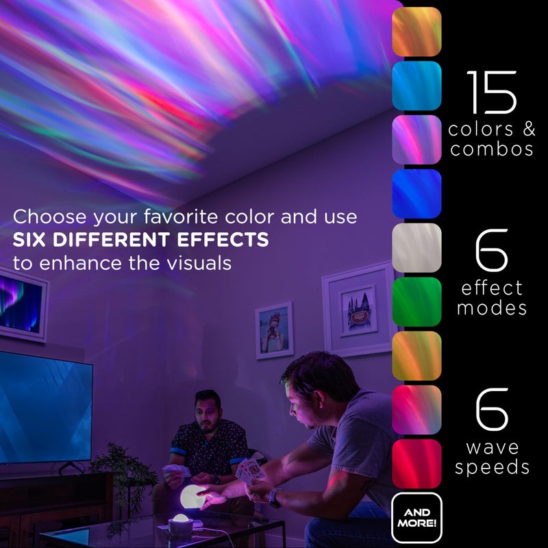 Enbrighten Aurora Crystal-Ball Galaxy Projector â€“ Space, Nebula & Star Night Light with Northern Lights Effect â€“ Tabletop Light for Bedroom, Playroom, Game Room & Parties (76044) - Image 3