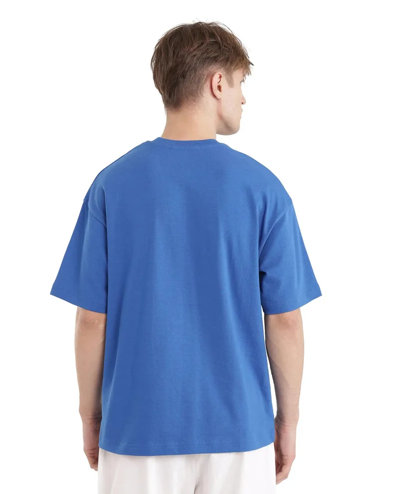 Rare Rabbit Men's Typography Print Oversized Fit T-Shirt