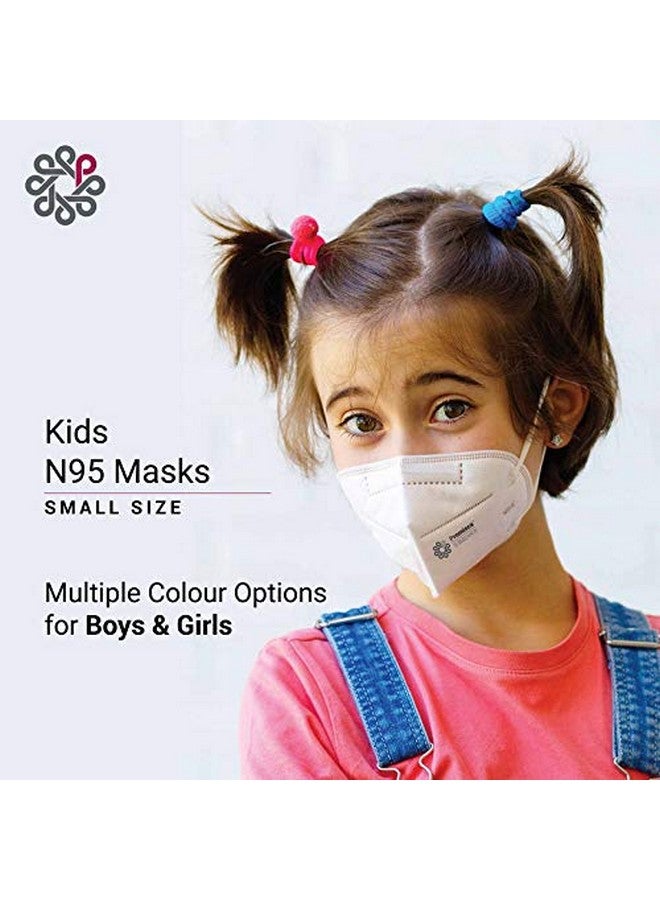 PROMISCA Promisca Kids Non woven Ear Loop Style Protective 5 layered filtration with genuine Melt Blown and Hot Air Cotton Layers N95 Face Mask (Multicolour Small) -Pack of 5/10+2  - Image 3