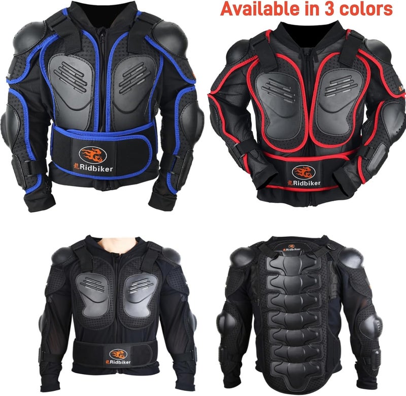 RIDBIKER Kids Dirt Bike Gear Youth Motorcycle Jacket with Armor Chest Protector - Image 5