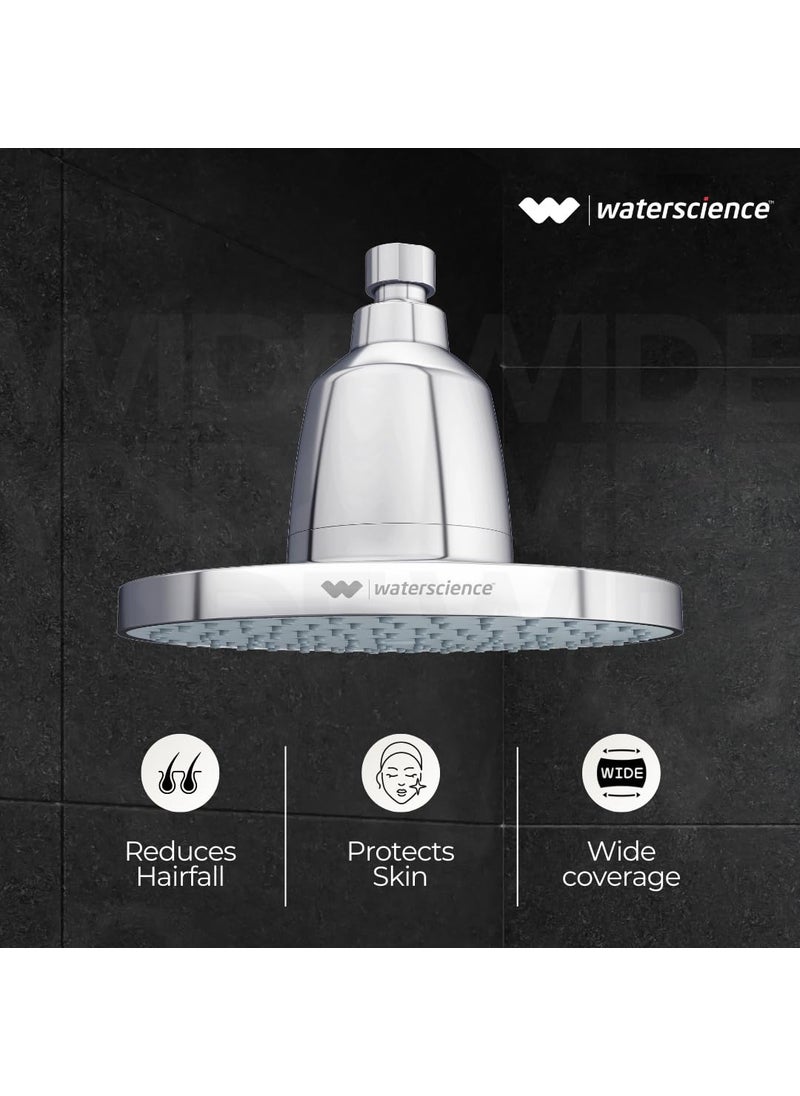 WaterScience WaterScience CLEO Rain Shower Filter for Hard Water 8 Shower Head without Shower Arm Water Softener for Bathroom  - Image 5