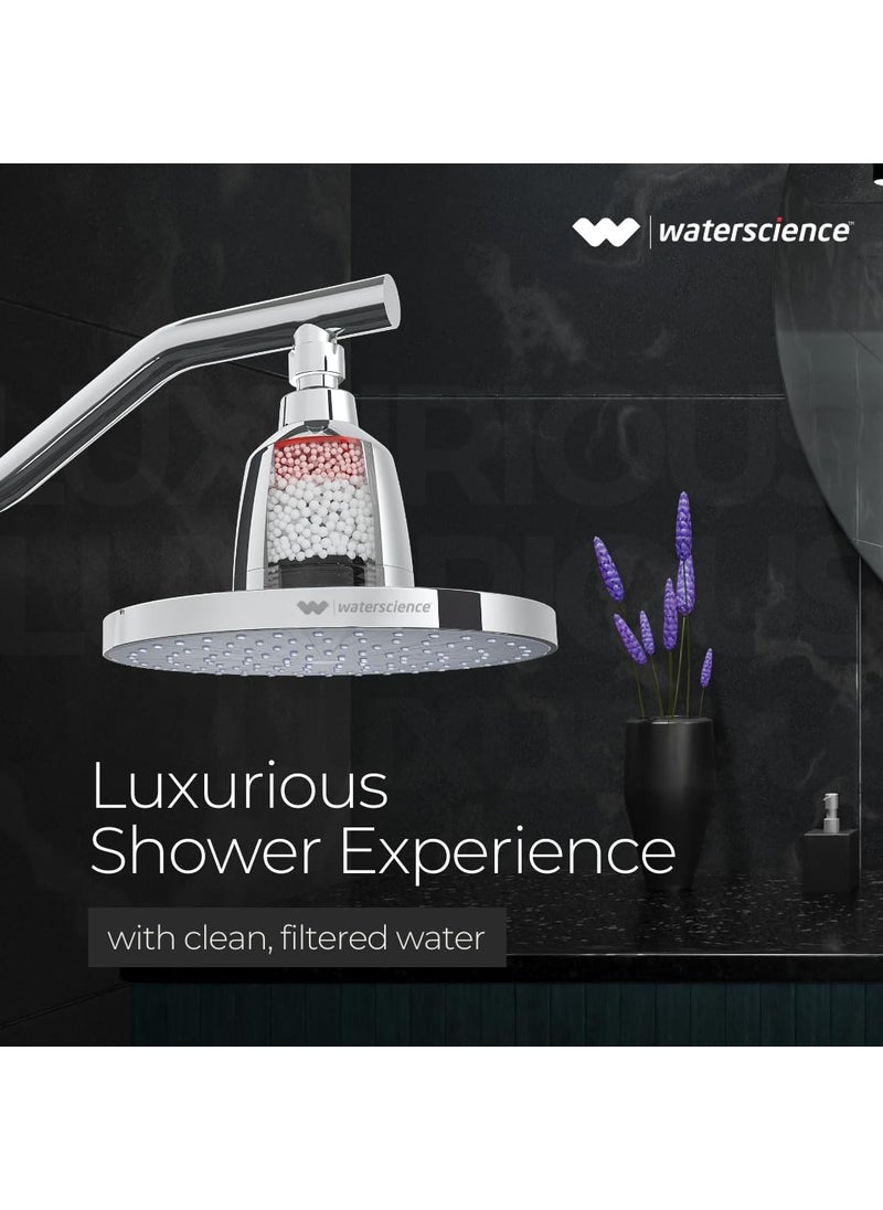 WaterScience WaterScience CLEO Rain Shower Filter for Hard Water 8 Shower Head without Shower Arm Water Softener for Bathroom  - Image 4