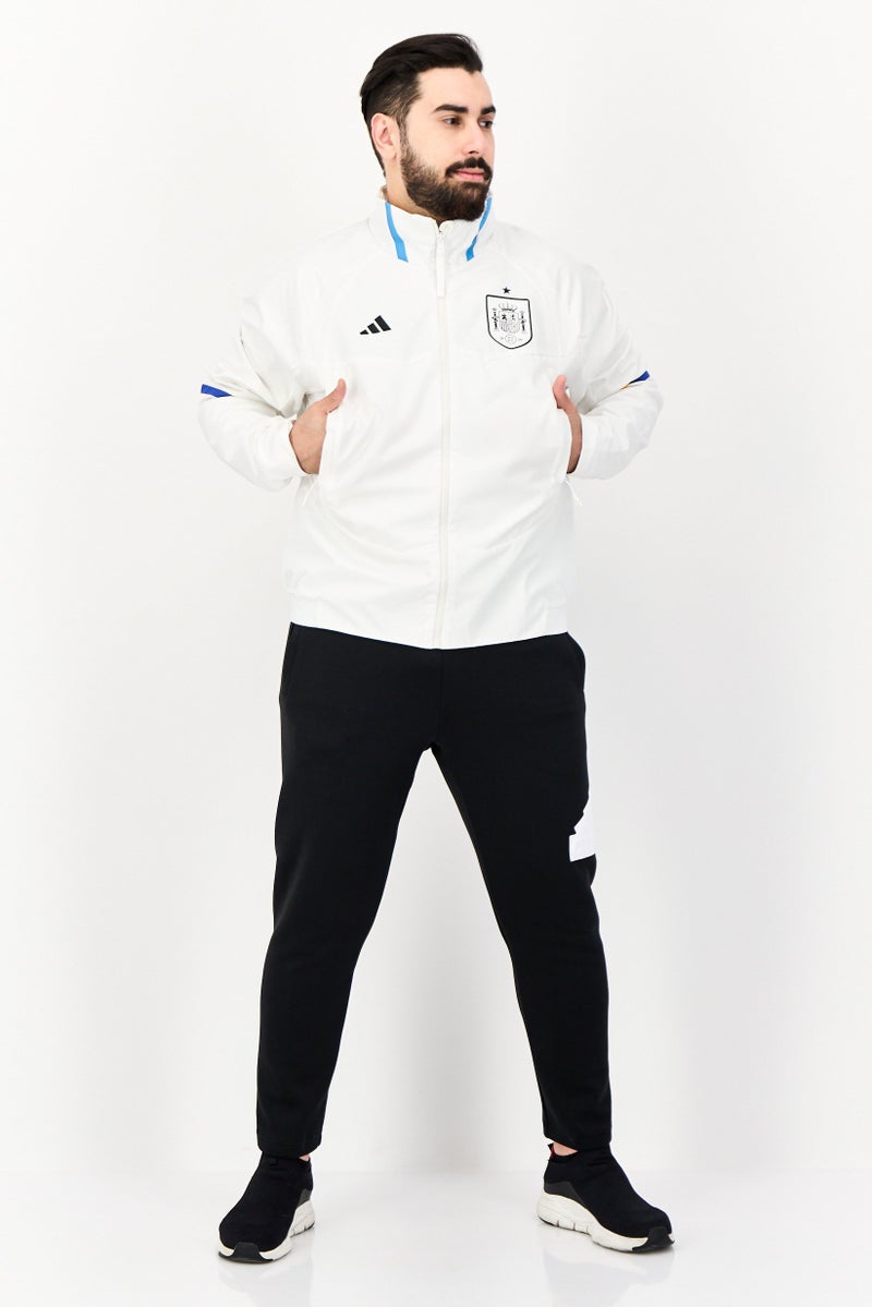 Adidas Men Sportswear Fit Spain Game Day Anthem Football Jacket, White - Image 3