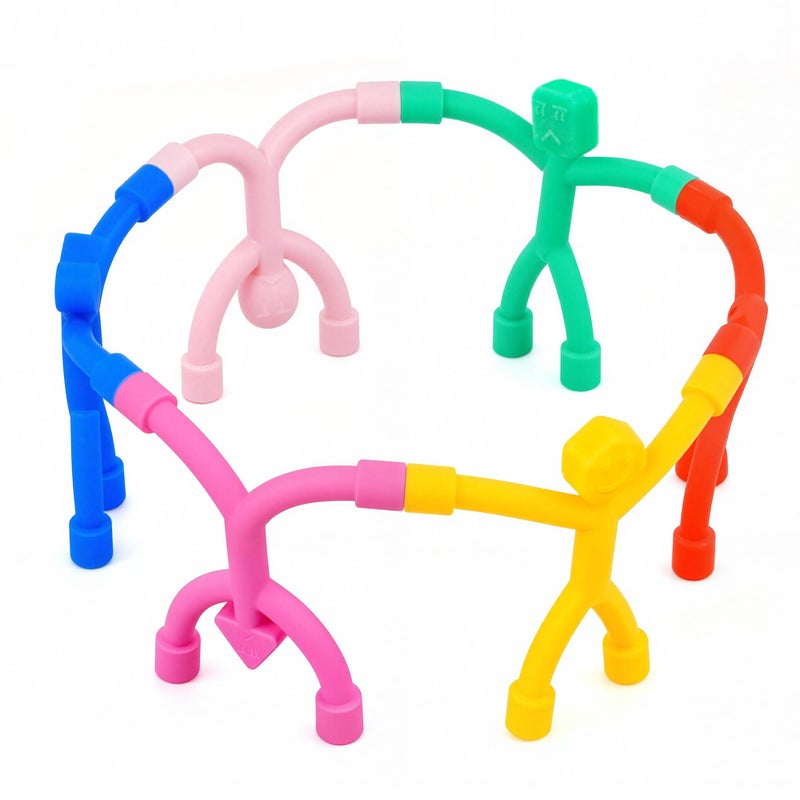 sicitu 6Pcs Magnetic Men for Toddlers Kids Colourful Travel Magnetic People Figures for Airplane Car Fidget Toys Road Trip Sensory Toy Magnet Toys for Office Refrigerator Whiteboard Adults Kids Gifts - Image 3
