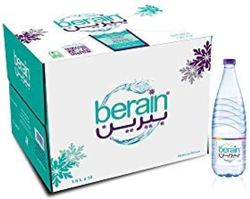 Berain مياه برين المعدنية - 12 زجاجة سعة 1.5 لتر لكل منها - Image 1