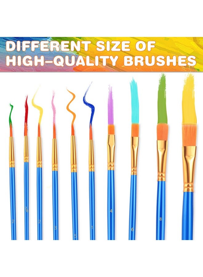 ESRICH 2 Pack Acrylic Paint Set 12 Colors,20 Paint Brushes,24 Paints for Adults,Kids,Beginner,Professional Artists,Non-Toxic Craft Paint kit for Paper,Canvas,Rock,Wood,Ceramic,Fabric Vibran - Image 4