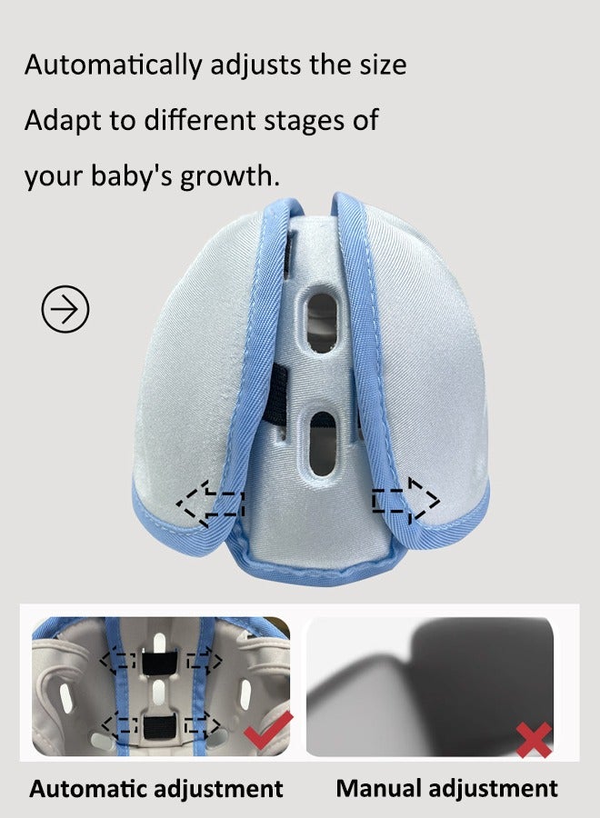 Aissiora Baby Safety Helmet Infant Soft Head Protector for Crawling Walking Adjustable Ultra-Lightweight Anti-Collision Toddler Headgear for Daily Use - Image 3