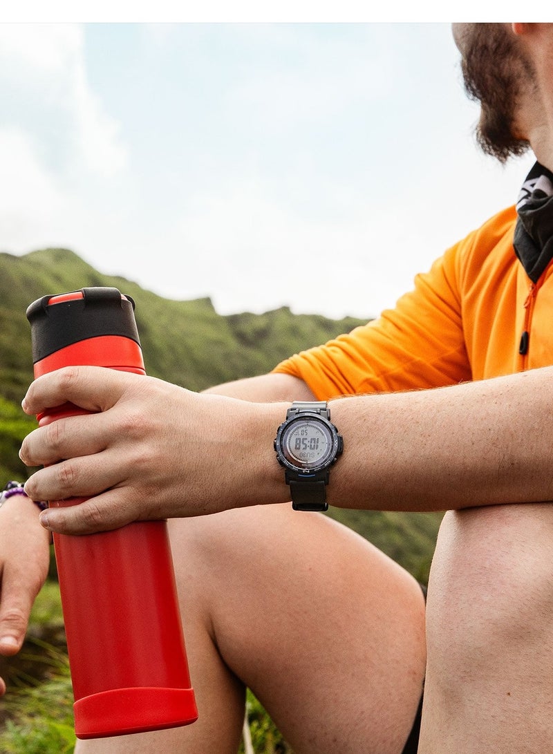 كاسيو ساعة برو تريك الرياضيه للرجال رقمية تعمل بالطاقة الشمسية - PRW-35Y-2DR - Image 4