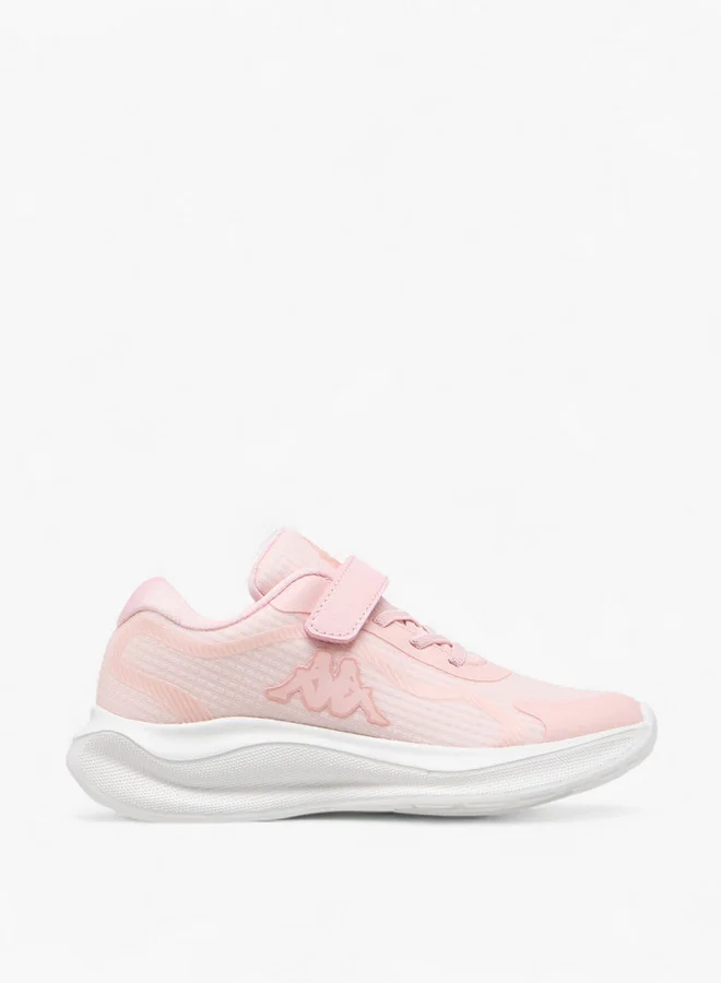 Kappa Girls' Textured Sports Shoes with Hook and Loop Closure