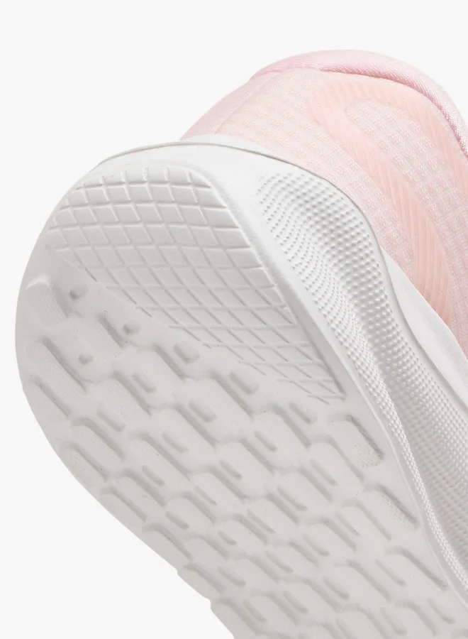 Kappa Girls' Textured Sports Shoes with Hook and Loop Closure