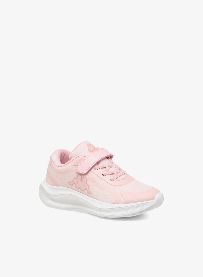Kappa Girls' Textured Sports Shoes with Hook and Loop Closure