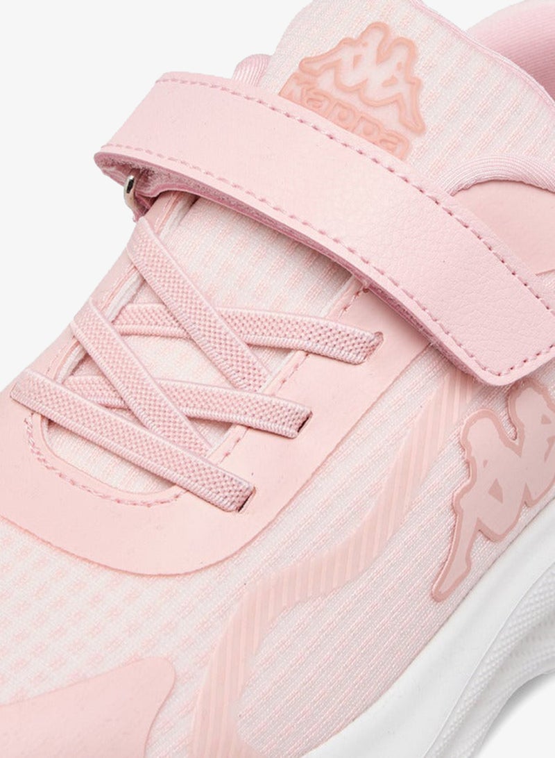 Kappa Girls' Textured Sports Shoes with Hook and Loop Closure - Image 4