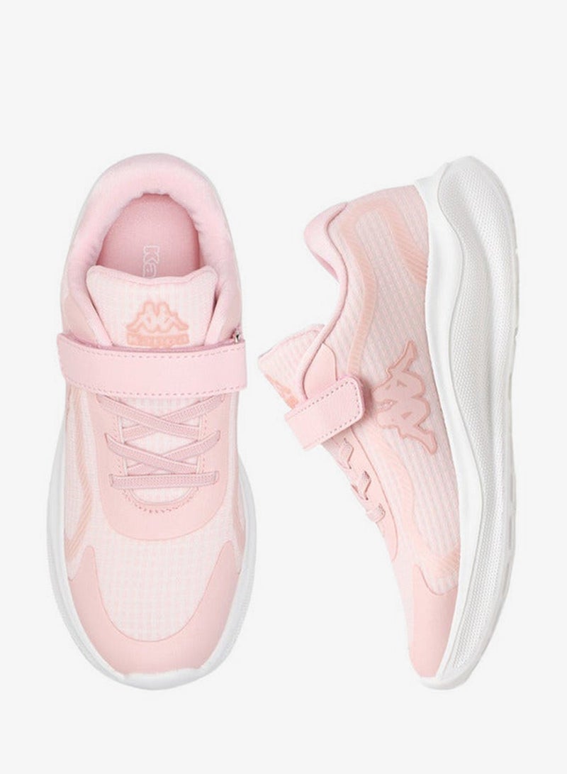 Kappa Girls' Textured Sports Shoes with Hook and Loop Closure - Image 1