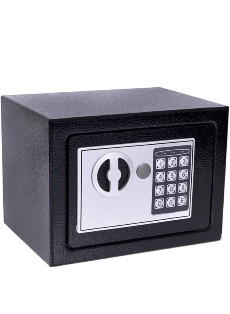 Money safe box 17 cm black 
