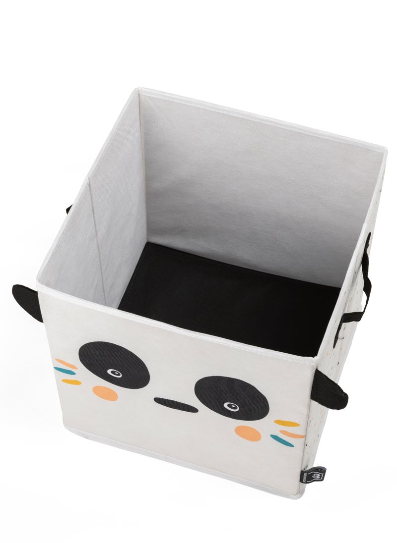 EUREKA KIDS Eurekakids Panda Storage Box | Fabric Foldable Cube Boxes | Toy Storage, Organizer | Ideal for Home, Office | (Size 31x31x31 Cm)  - Image 5