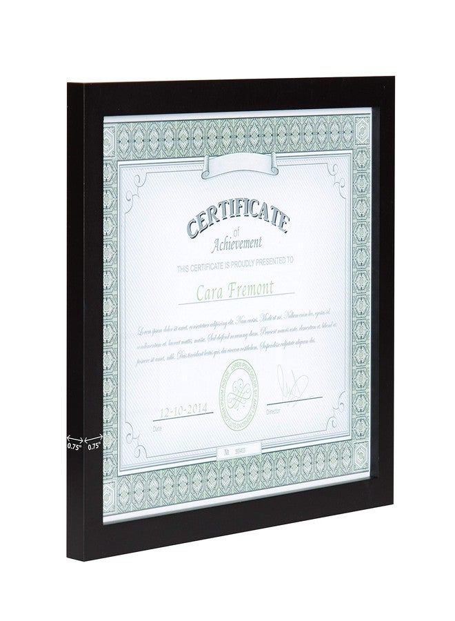 DesignOvation Gallery Wood Document Frame Set for Customizable Wall Display, 8.5x11, Black, Pack of 4 - Image 3