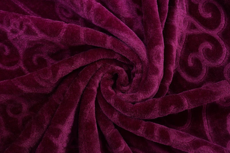 Goyal's Mink 500 TC Polyester Double Bed Blanket for Winter (Wine) - Image 4