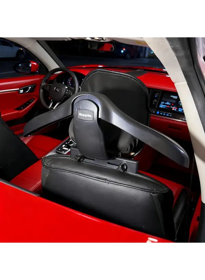 Multifunctional Retractable Black Car Hanger Seat Back Organizer Adjustable Storage - Image 1