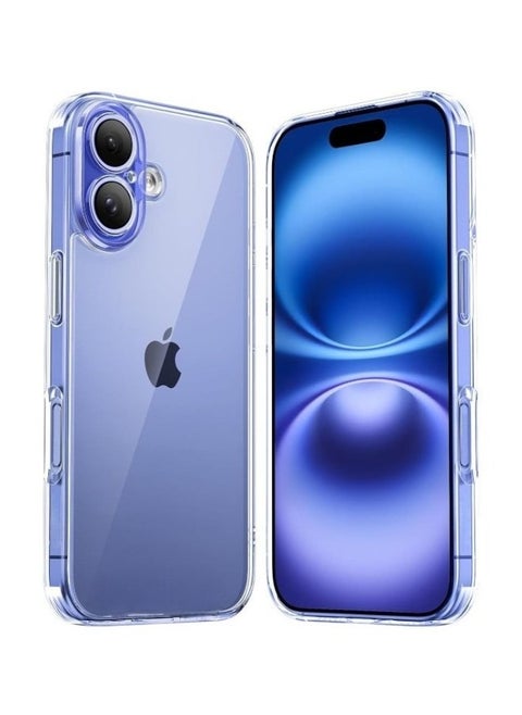 Clear Case for iPhone 16 - Drop Protection, Scratch Resistant, Anti-Yellowing with Dual Layer Protection, Slim and Clear Design