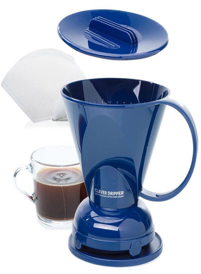 Clever Coffee Dripper and Filters, Large 18 oz (Royal Blue)| Barista's Choice| Safe BPA Free Plastic|Includes 100 Filters - Image 3