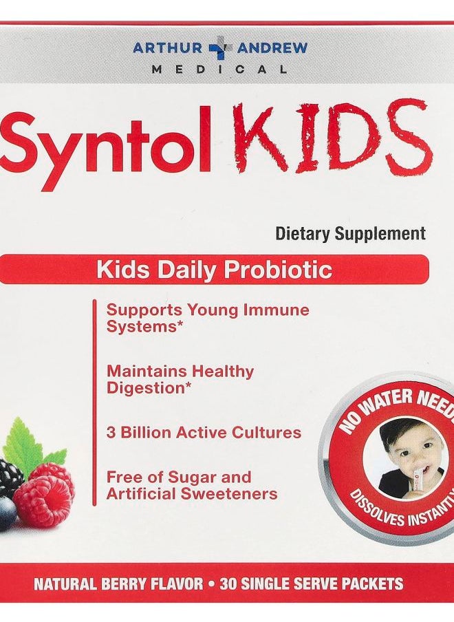 Arthur Andrew Medical - Syntol Kids Kids Daily Probiotic Natural Berry 3 Billion 30 Single Serve Packets - Image 1