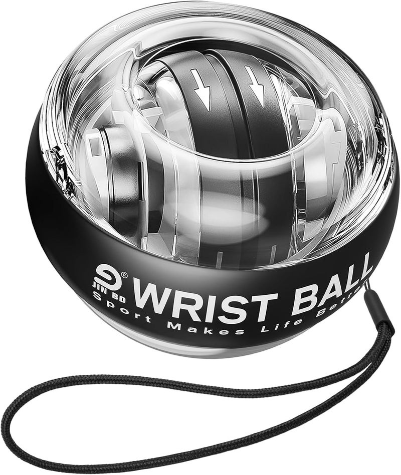 JIN BD Wrist Trainer Ball Auto-Start Gyroscopic Forearm Exerciser Gyro Ball for Strengthen Arms, Fingers, Bones and Muscles - Image 1