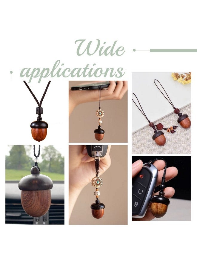CHGCRAFT 5Pcs Wooden Acorn Nut Box Pendant Disconnectable Camel Wood Acorn Charms Pendant For Diy Gift Jewelry Making Car Pendant Decorations, 33X22Mm - Image 4