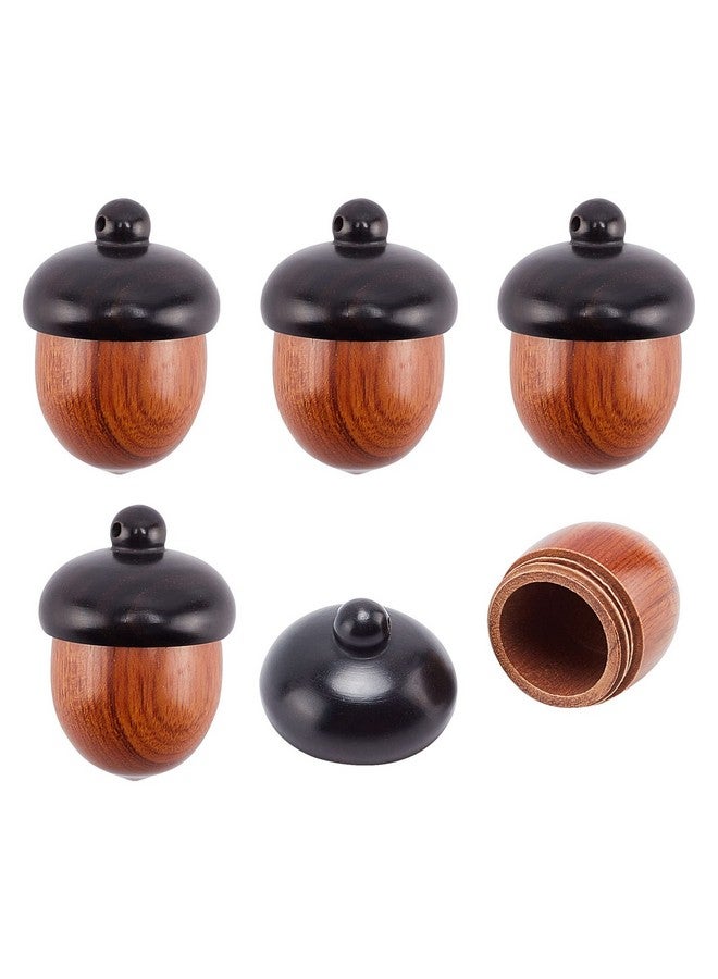 CHGCRAFT 5Pcs Wooden Acorn Nut Box Pendant Disconnectable Camel Wood Acorn Charms Pendant For Diy Gift Jewelry Making Car Pendant Decorations, 33X22Mm - Image 1