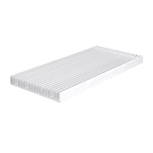 Walfront Aluminum Heat Sink Module Cooler Fin for High Power Amplifier Transistor Semiconductor Devices with Dense 19 pcs Fins 11.8"(L) x 5.51"(W) x 0.79"(H) / 300 mm (L) x 140 mm (W) x 20 mm (H) - Image 1