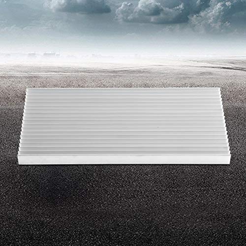 Walfront Aluminum Heat Sink Module Cooler Fin for High Power Amplifier Transistor Semiconductor Devices with Dense 19 pcs Fins 11.8"(L) x 5.51"(W) x 0.79"(H) / 300 mm (L) x 140 mm (W) x 20 mm (H) - Image 3