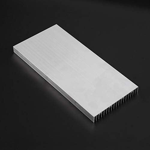 Walfront Aluminum Heat Sink Module Cooler Fin for High Power Amplifier Transistor Semiconductor Devices with Dense 19 pcs Fins 11.8"(L) x 5.51"(W) x 0.79"(H) / 300 mm (L) x 140 mm (W) x 20 mm (H) - Image 5