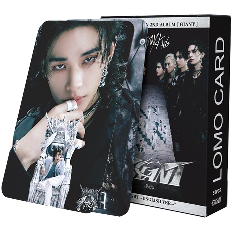 KPOPBP Stray Kids Giant Album Photocards 55 PCS KPOP Photo Cards SKZ Merch LOMO Card Set Gift for Boys and Girls