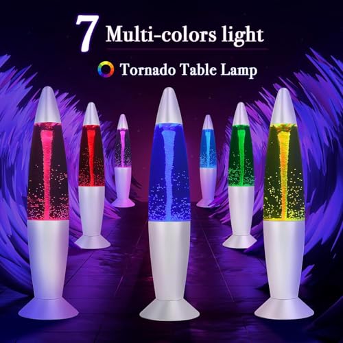 KARP 13.5 Inch (Rocket Shap Lamp) | RGB 7-Color Night Light | Spinning Tornado Effect | USB & Battery Slot (Batteries Not Included) | Lightweight Plastic | Ambient Lamp & Gift for Home Decor & Office - Image 4