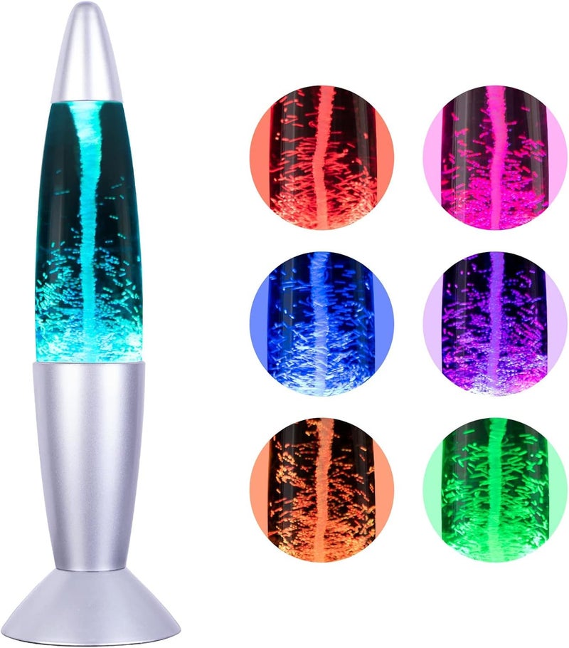 KARP 13.5 Inch (Rocket Shap Lamp) | RGB 7-Color Night Light | Spinning Tornado Effect | USB & Battery Slot (Batteries Not Included) | Lightweight Plastic | Ambient Lamp & Gift for Home Decor & Office - Image 1