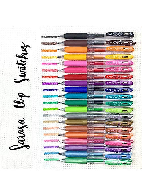 ZEBRA Zebra Pen Sarasa Clip Retractable Gel Pen, Fine Point, 0.5mm, Rainbow Assorted Colors, 12-Pack  - Image 3