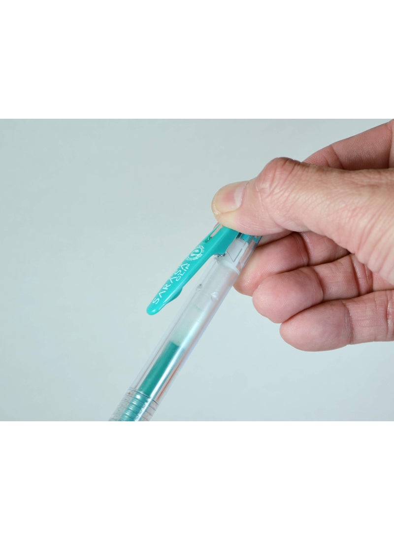 ZEBRA Zebra Pen Sarasa Clip Retractable Gel Pen, Fine Point, 0.5mm, Rainbow Assorted Colors, 12-Pack  - Image 2
