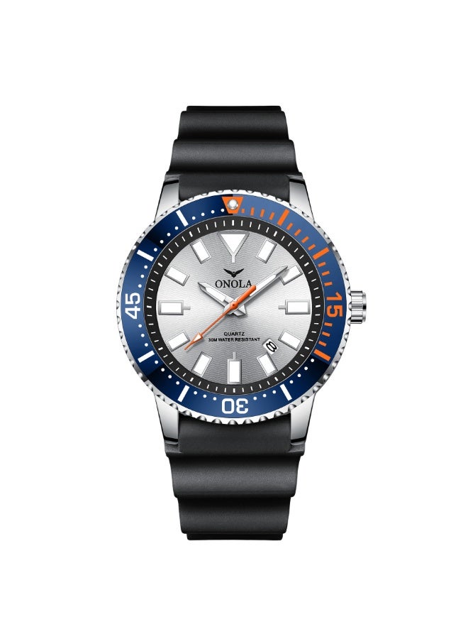 ONOLA Men's Business Casual Waterproof Silicone Quartz Watch - Image 1