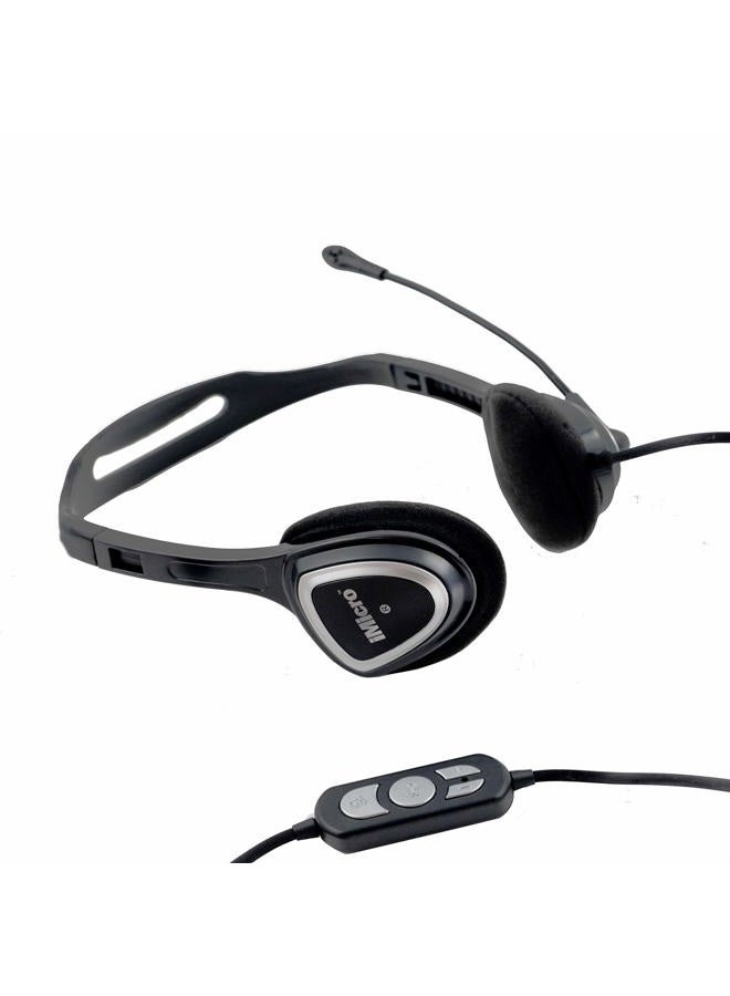 iMicro Im320 USB Headset with Adjustable Microphone Noise Cancelling, Wired Headphone for PC, Laptop - Image 2