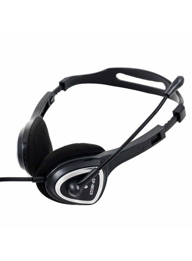 iMicro Im320 USB Headset with Adjustable Microphone Noise Cancelling, Wired Headphone for PC, Laptop - Image 1