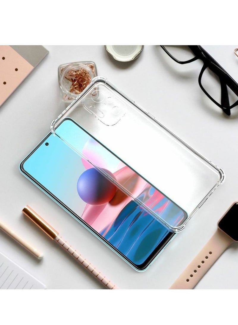 BORTONY Redmi Note 10 Pro Case with 2 Tempered Glass Ultra Thin Silicone Soft TPU Reinforced Corners Shockproof Cover for Xiaomi Redmi Note 10 Pro - Image 3