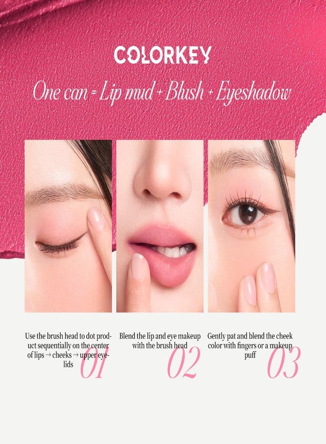 COLORKEY Bouncy Multi-Purpose Mud, Lip Tint, cheek, Moist Fit Without Stickiness, non-sticky, Creamy Soft Texture,Smudge-Proof (Q03-Peach Slushy, 4.5g) - Image 4