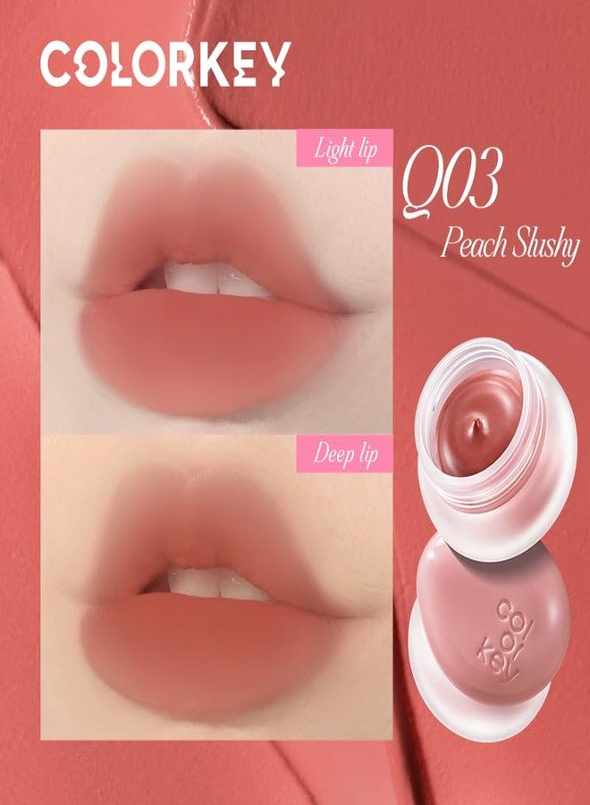 COLORKEY Bouncy Multi-Purpose Mud, Lip Tint, cheek, Moist Fit Without Stickiness, non-sticky, Creamy Soft Texture,Smudge-Proof (Q03-Peach Slushy, 4.5g) - Image 3