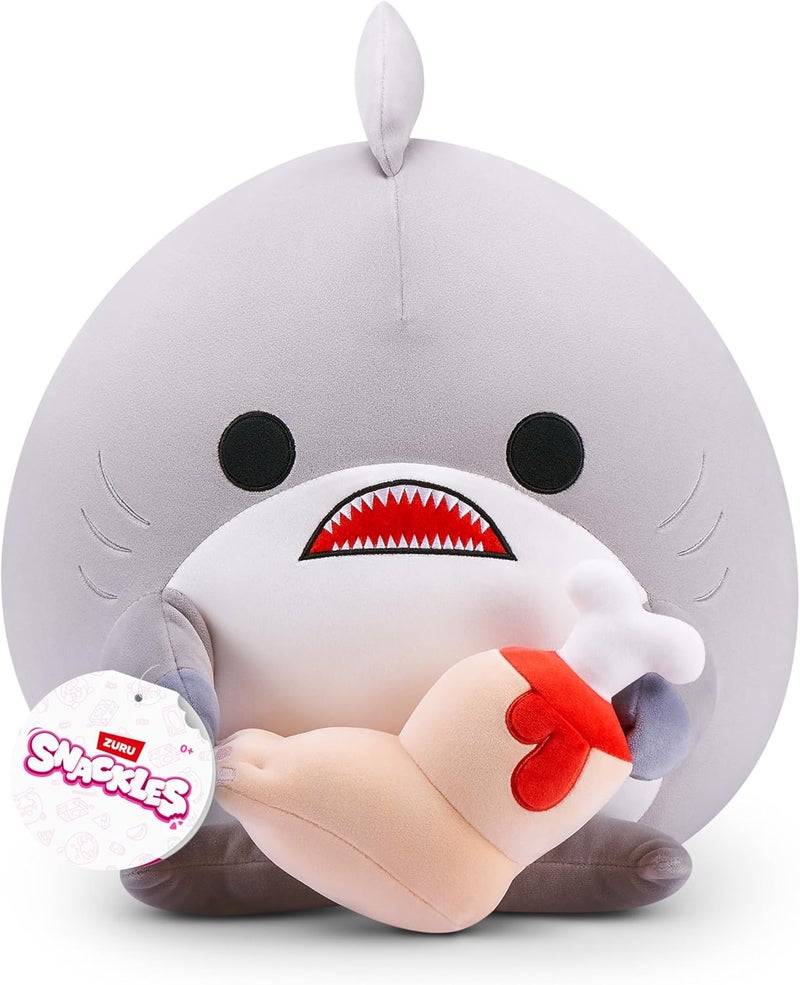 Snackles 14-inch Non-Licensed Series 1 Plush (FINN) by ZURU, Soft Doll and Cuddly Pillow Toy with Snack Accessory - Image 1